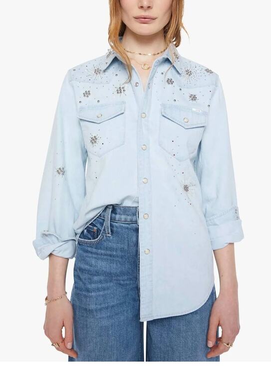 MOTHER Tops - Chic Mother More Is More Denim Shirt - Size S - New!